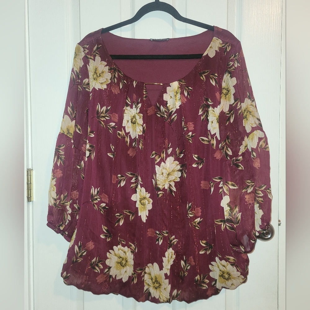 Roz & Ali, maroon and glitter, 2x